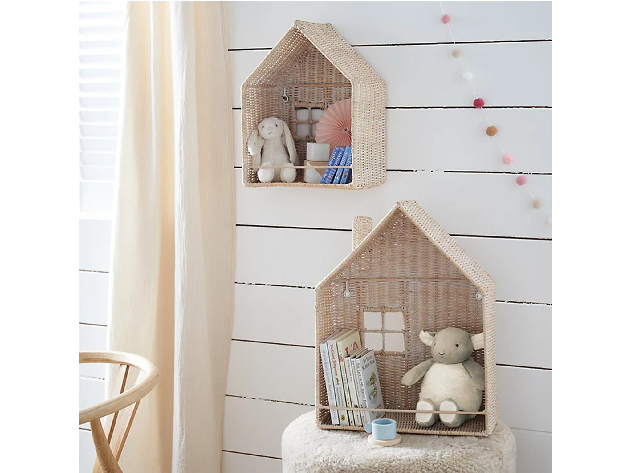 The White Company nursery shelves
