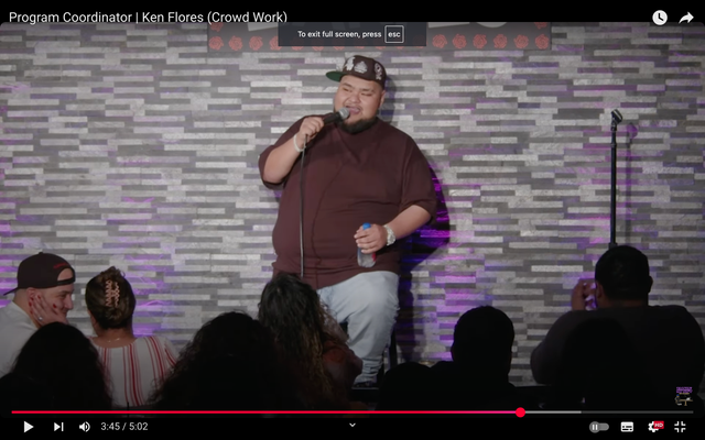 <p>Ken Flores performing at Zanies Comedy Club in Chicago</p>