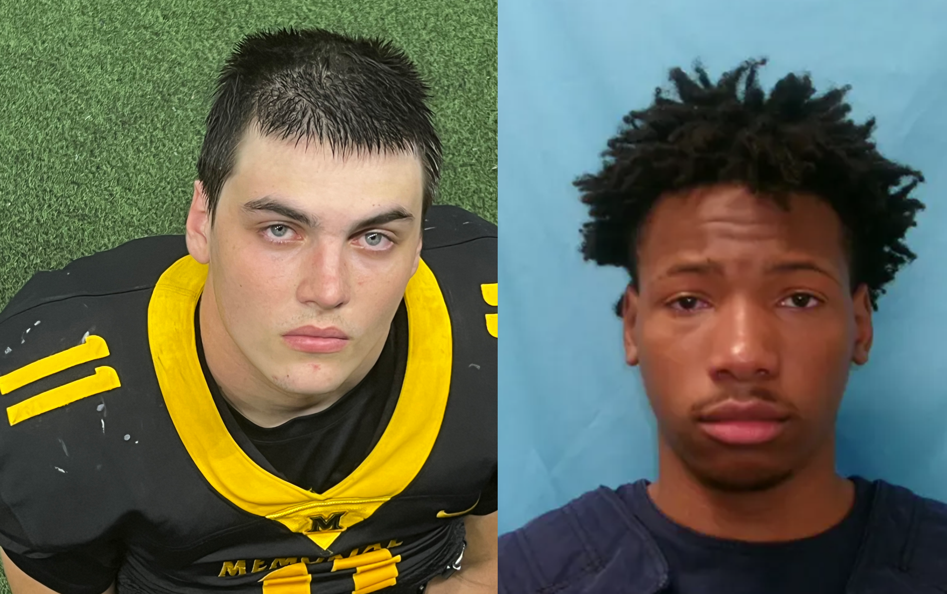 Austin Metcalf, 17, left, of Frisco, Texas was allegedly stabbed and killed by Karmelo Anthony, 17, right, also of Frisco, following a fight at a high school track meet on April 1, 2025