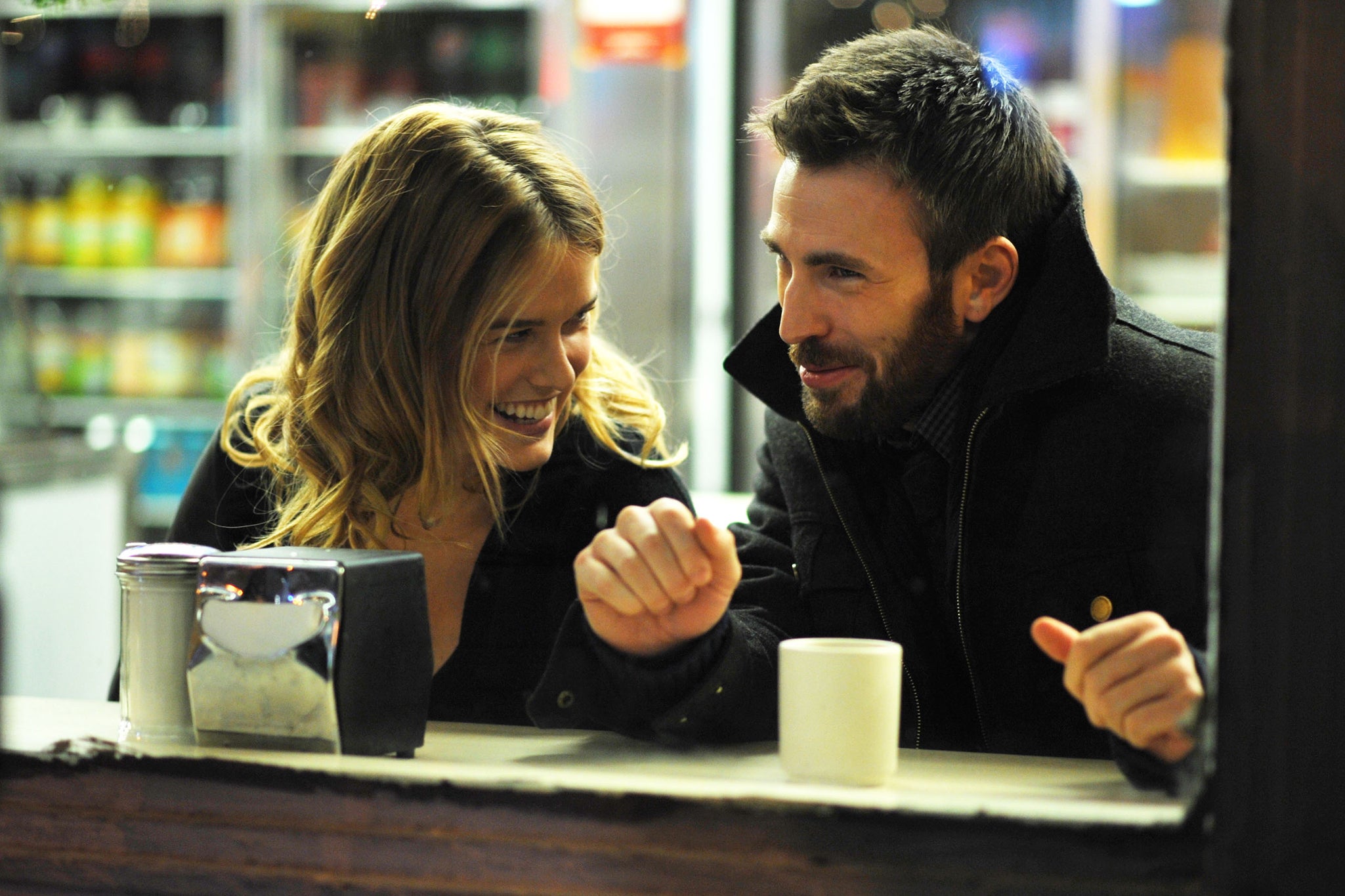 Alice Eve and Chris Evans in ‘Before We Go’