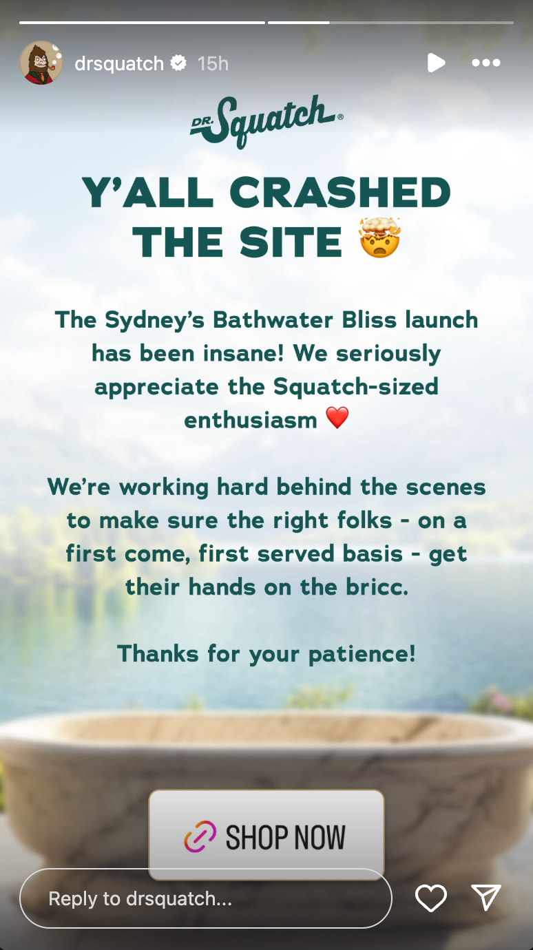Dr Squatch release statement about Sydney Sweeney's bathwater soap selling out