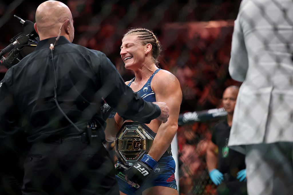 Kayla Harrison was crowned champion at UFC 316