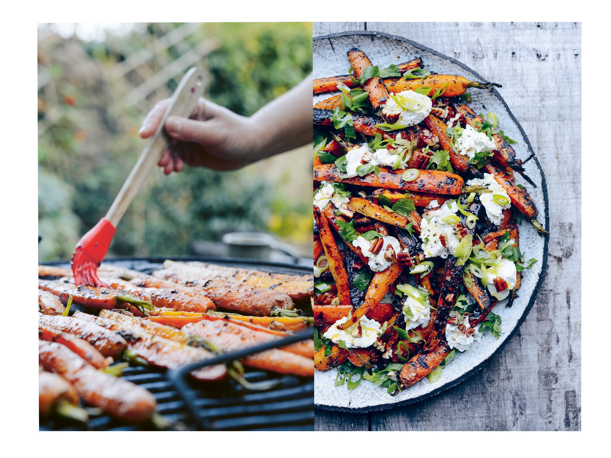 The combination of sweet charred carrots, creamy ricotta and crunchy nuts in this veggie salad will go down a treat